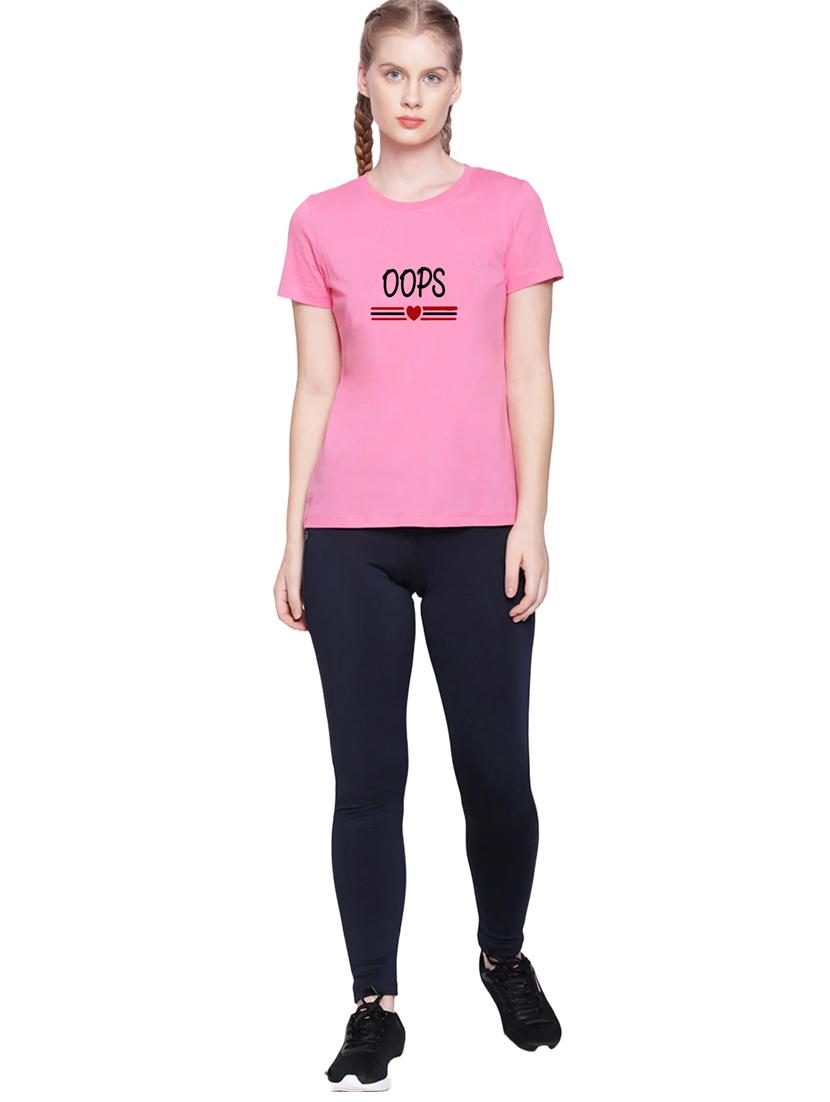 pink cotton regular tshirt - 19985309 - Standard Image - 3