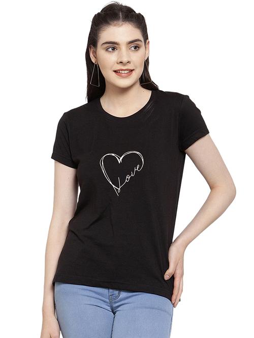 black cotton regular tshirt - 19985317 - Standard Image - 0