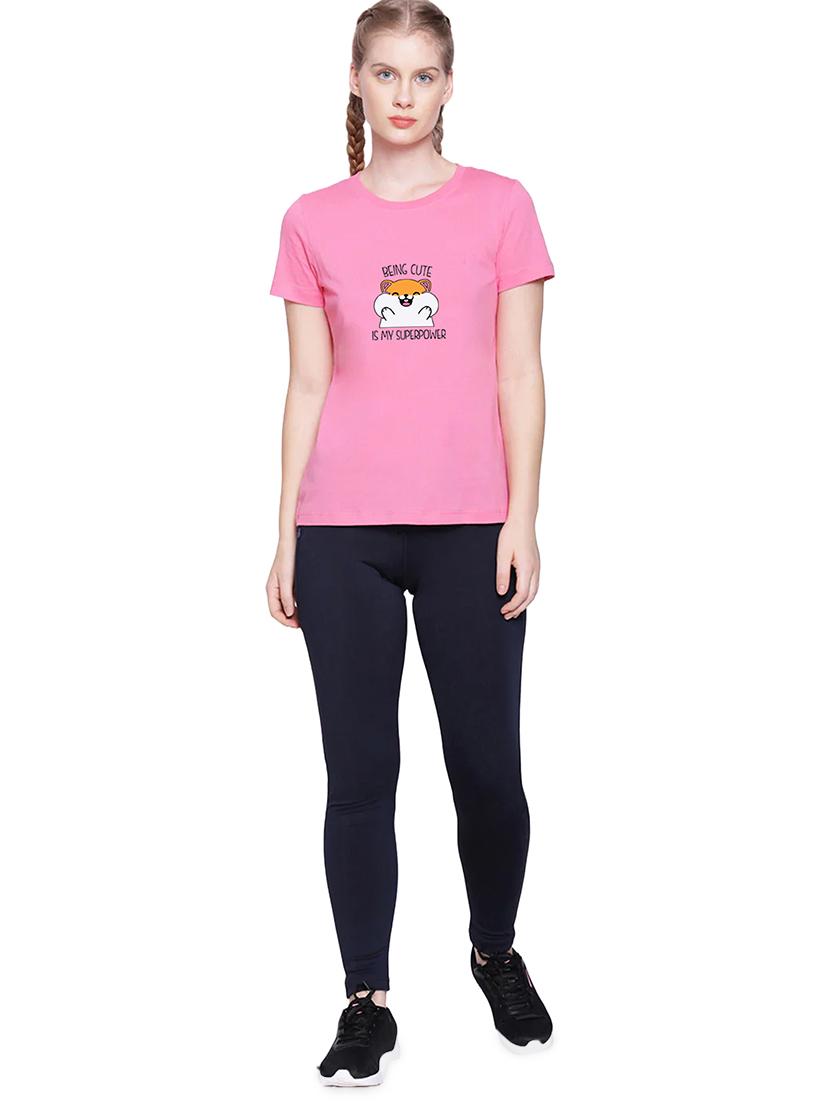 pink cotton regular tshirt - 19985319 - Standard Image - 3