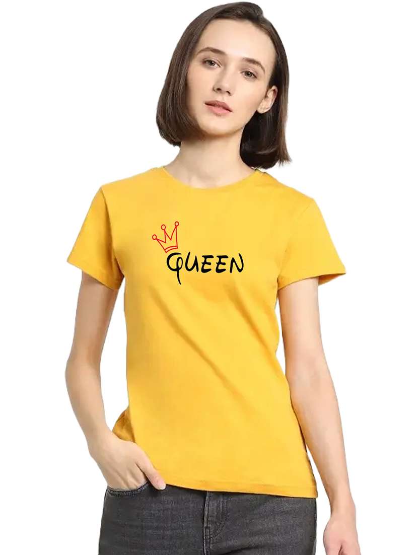 yellow cotton regular tshirt - 19985324 -  Zoom Image - 0