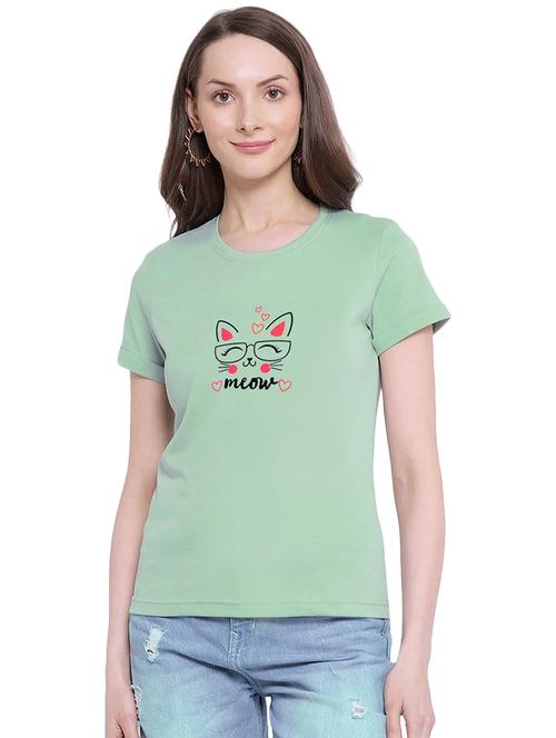 green cotton regular tshirt - 19985330 -  Standard Image - 0