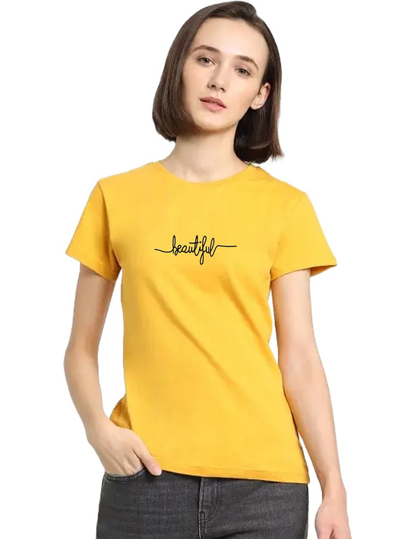yellow cotton regular tshirt - 19985334 - Zoom Image - 0