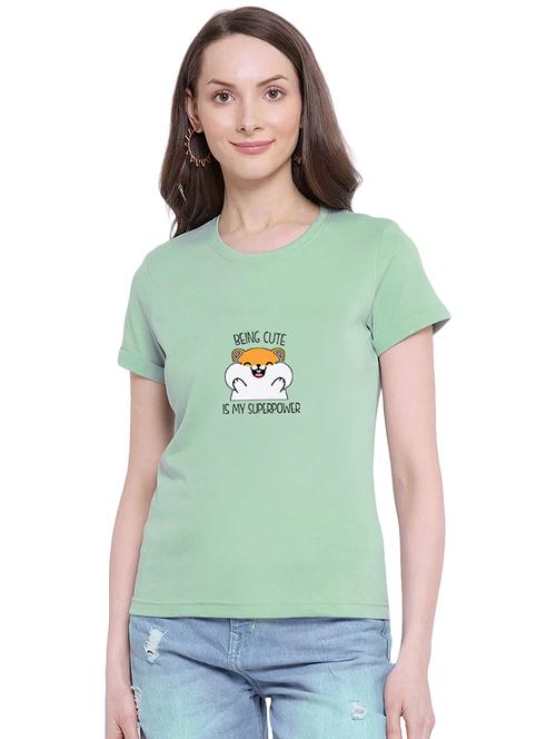 green cotton regular tshirt - 19985368 -  Standard Image - 0