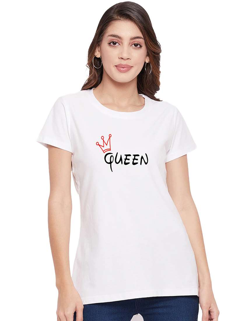 white cotton regular tshirt - 19985384 - Zoom Image - 0