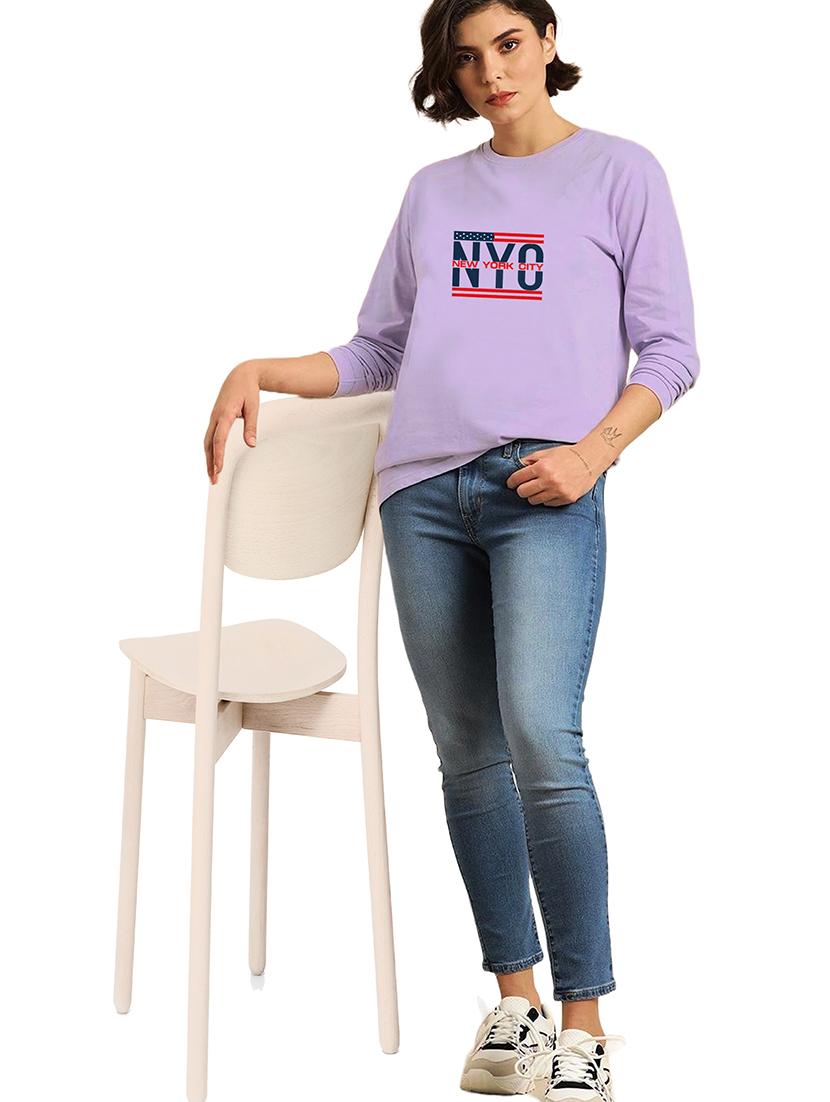 purple cotton regular tshirt - 19985388 - Standard Image - 3