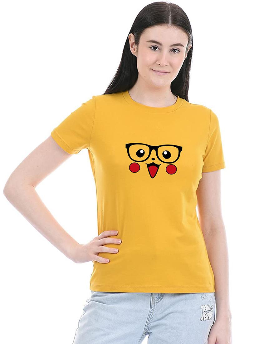 yellow cotton regular tshirt - 19985401 -  Zoom Image - 0