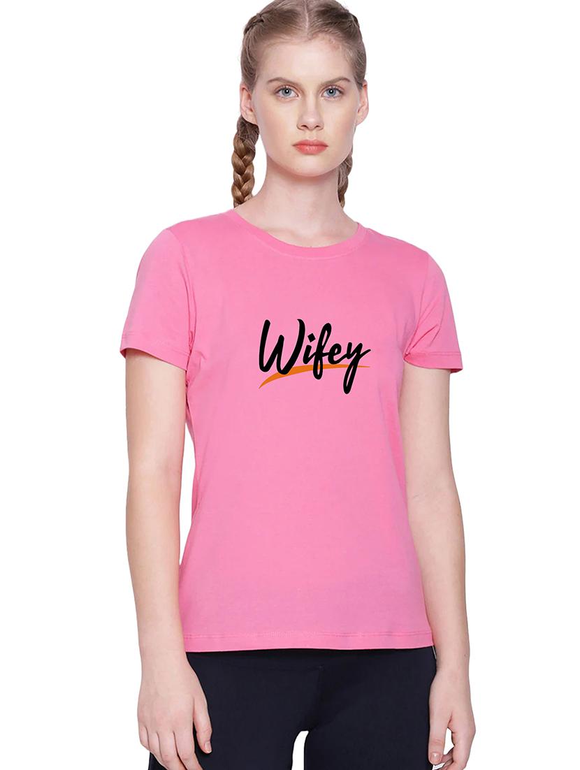 pink cotton regular tshirt - 19985409 - Zoom Image - 0