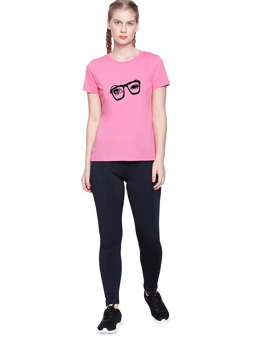 pink cotton regular tshirt - 19985412 - Standard Image - 3