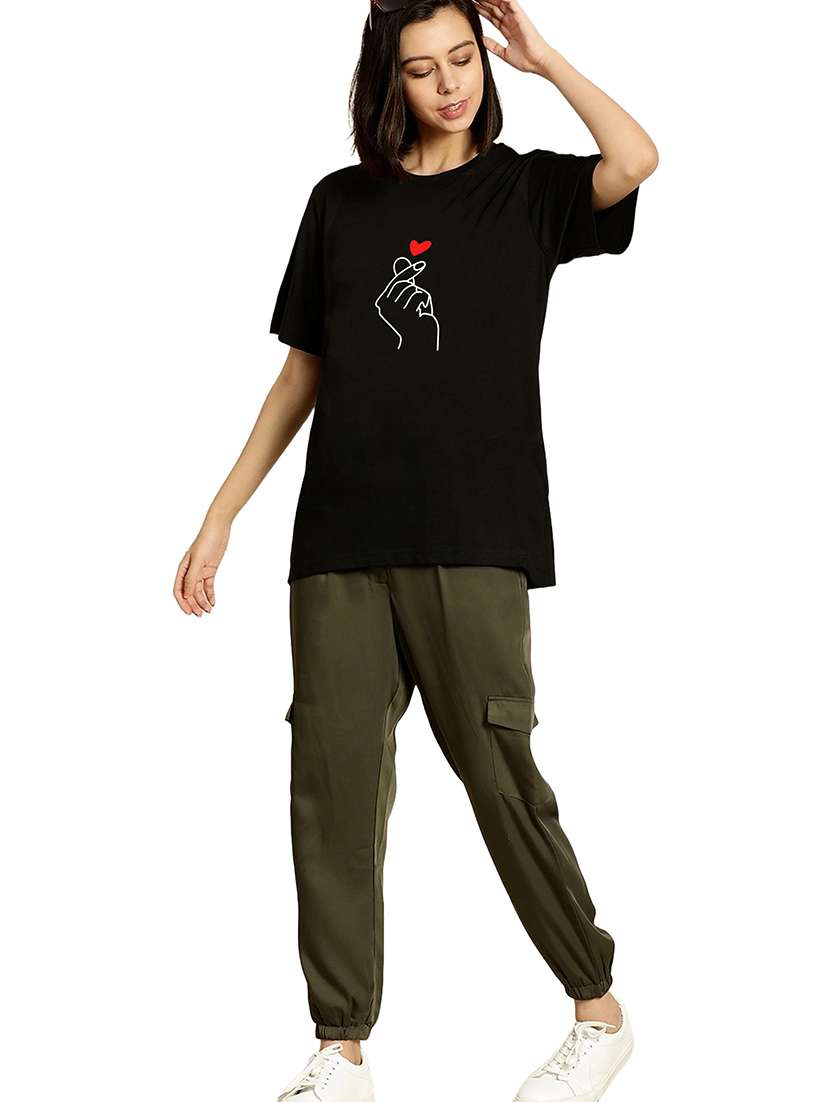 black cotton regular tshirt - 19985440 -  Standard Image - 3