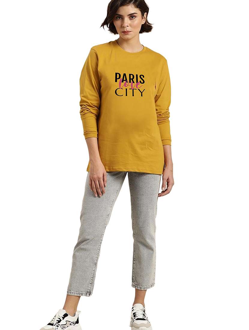 yellow cotton regular tshirt - 19985442 - Standard Image - 3