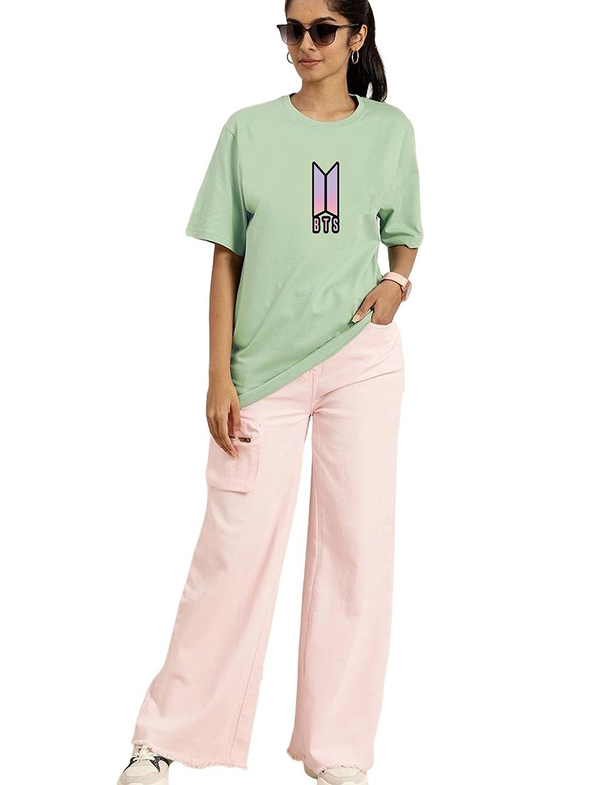 green cotton regular tshirt - 19985444 - Standard Image - 3