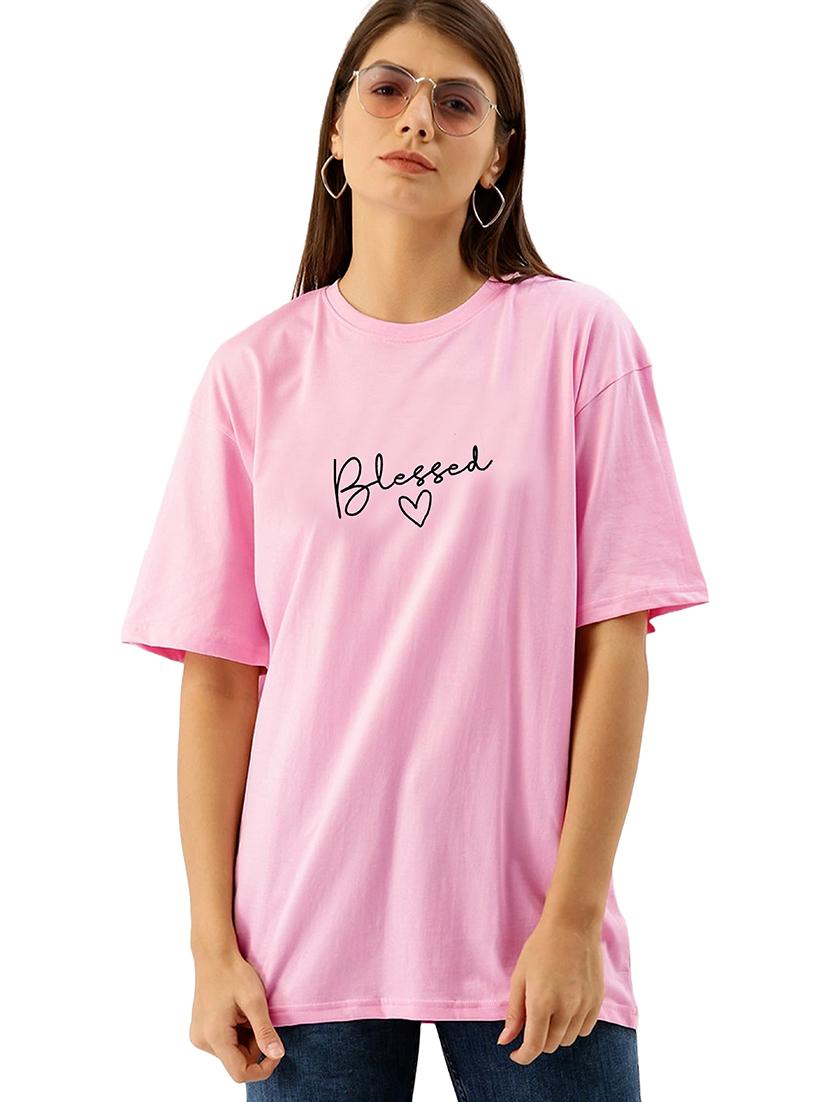 pink cotton regular tshirt - 19985447 - Zoom Image - 0