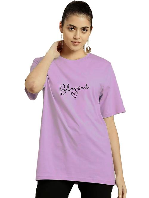 purple cotton regular tshirt - 19985469 -  Standard Image - 0