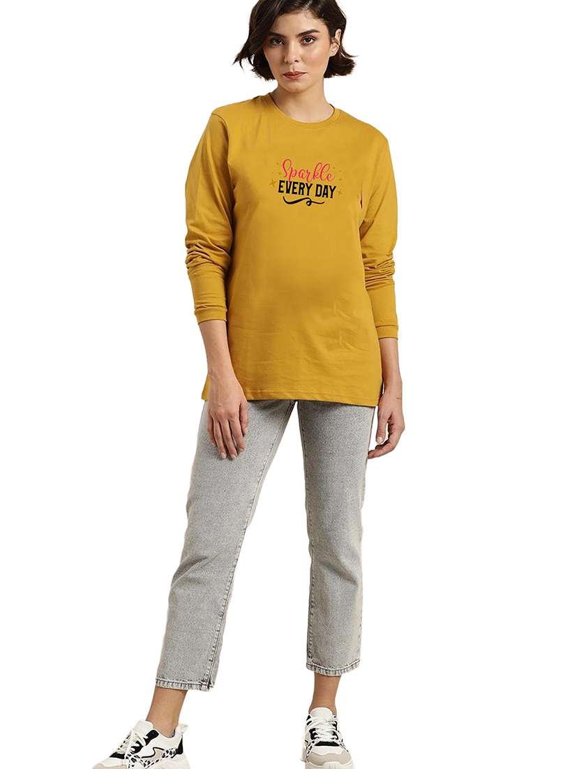 yellow cotton regular tshirt - 19985474 -  Standard Image - 3