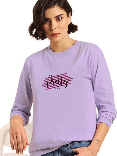 purple cotton regular tshirt - 19985477 -  Standard Image - 0
