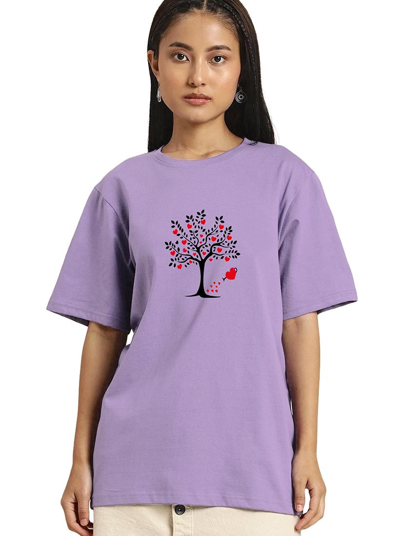 purple cotton regular tshirt - 19985490 - Zoom Image - 0