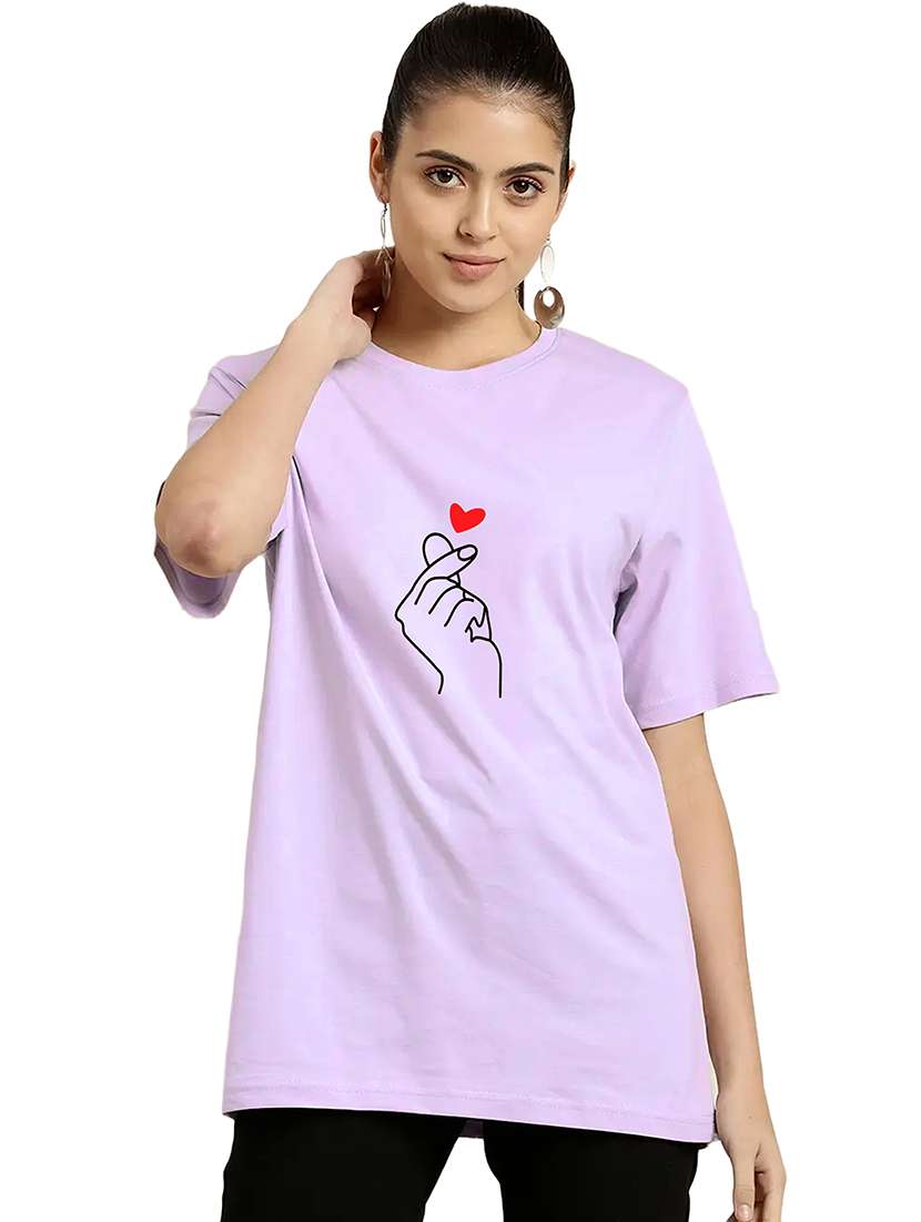 purple cotton regular tshirt