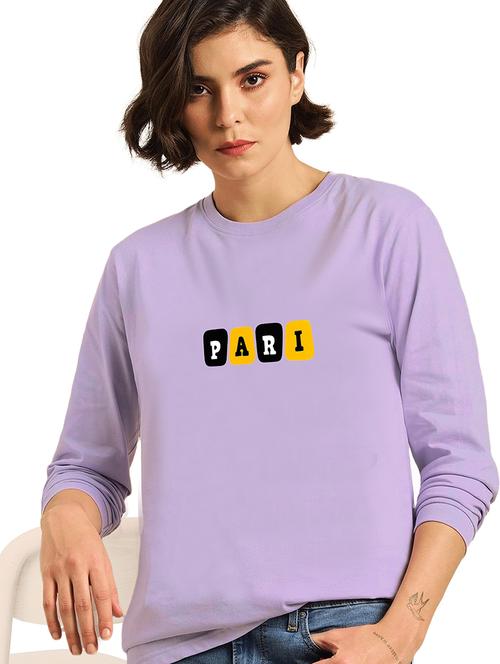 purple cotton regular tshirt - 19985507 - Standard Image - 0
