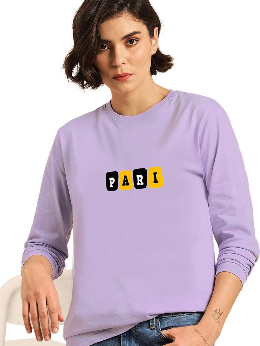 purple cotton regular tshirt - 19985507 - Zoom Image - 0