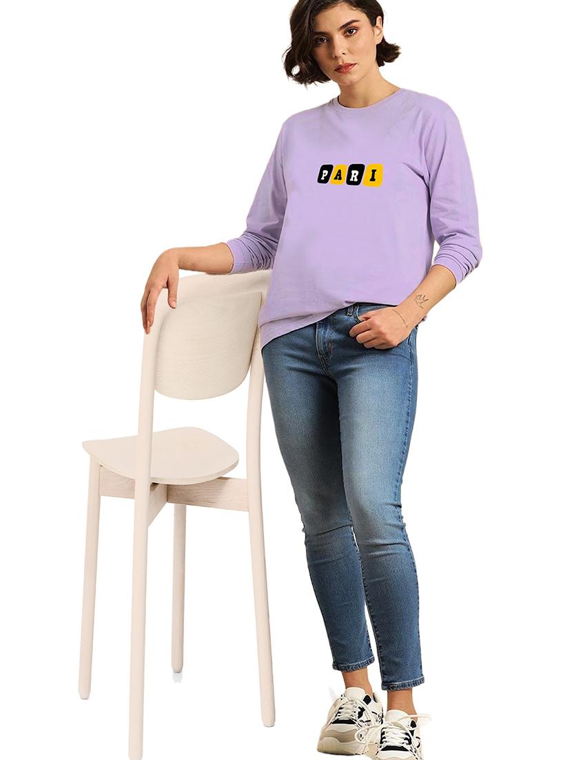 purple cotton regular tshirt - 19985507 - Standard Image - 3