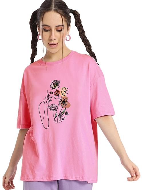 pink cotton regular tshirt - 19985523 -  Standard Image - 0