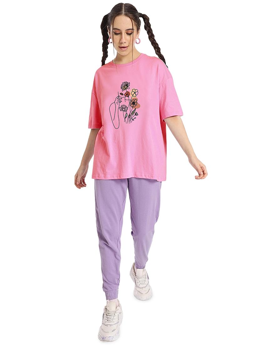 pink cotton regular tshirt - 19985523 - Standard Image - 3