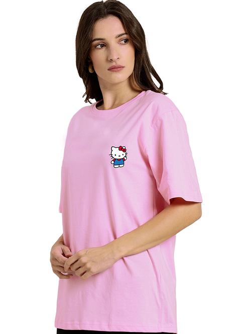 pink cotton oversized tshirt - 19985535 -  Standard Image - 0