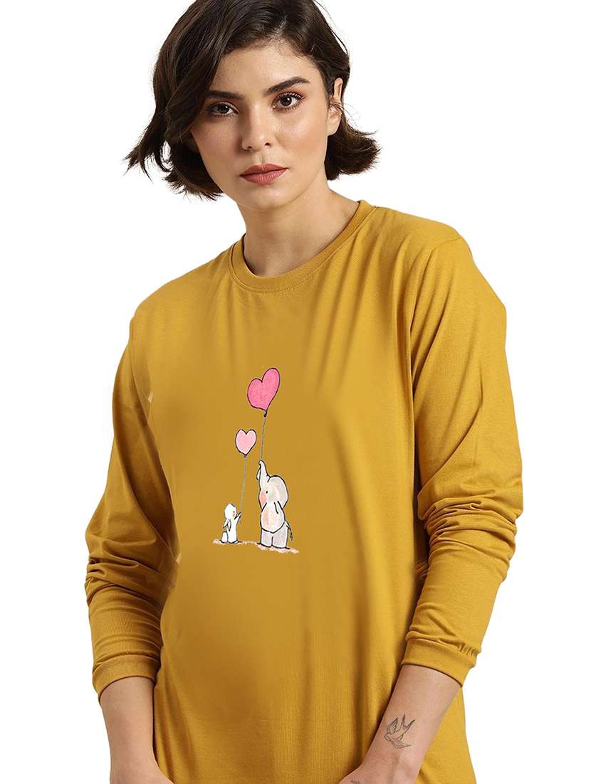 yellow cotton regular tshirt - 19985538 - Zoom Image - 0