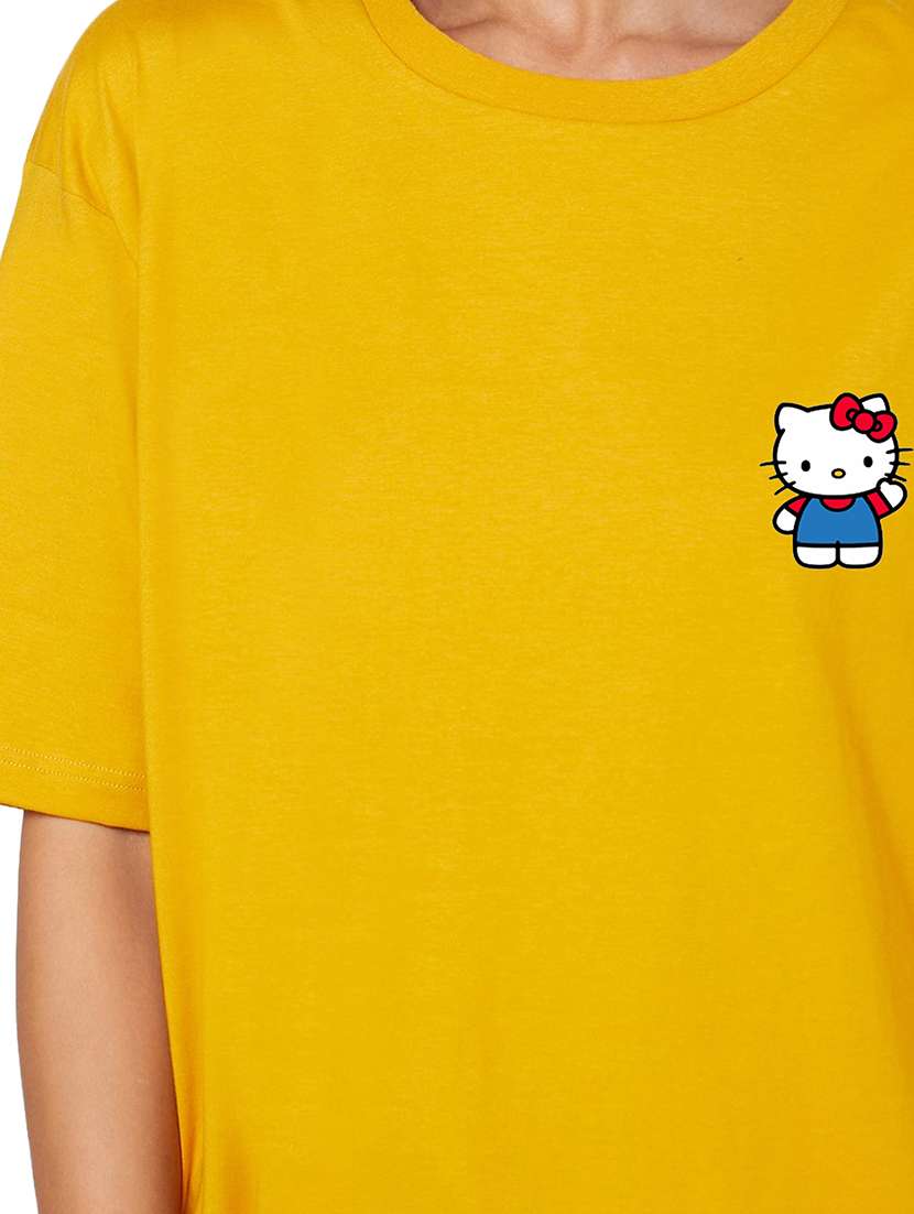 yellow cotton regular tshirt - 19985567 - Standard Image - 3