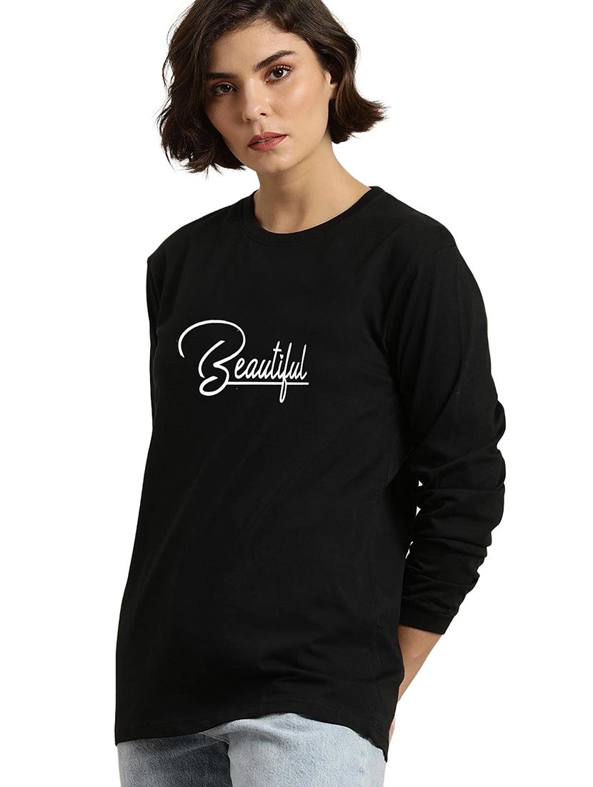 black cotton regular tshirt - 19985568 - Zoom Image - 0