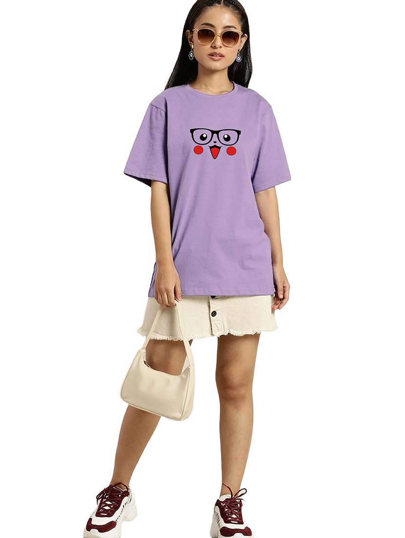 purple cotton regular tshirt - 19985588 -  Standard Image - 3