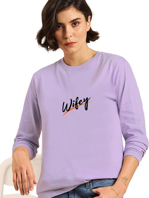 purple cotton regular tshirt - 19985591 - Standard Image - 0