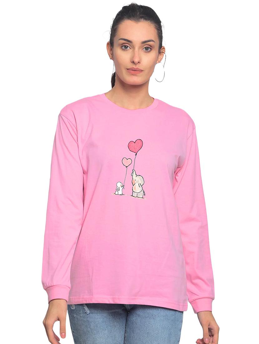 pink cotton regular tshirt - 19985592 -  Zoom Image - 0