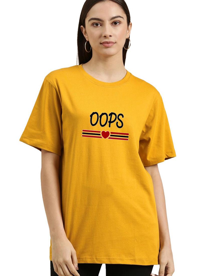 yellow cotton regular tshirt - 19985601 - Zoom Image - 0