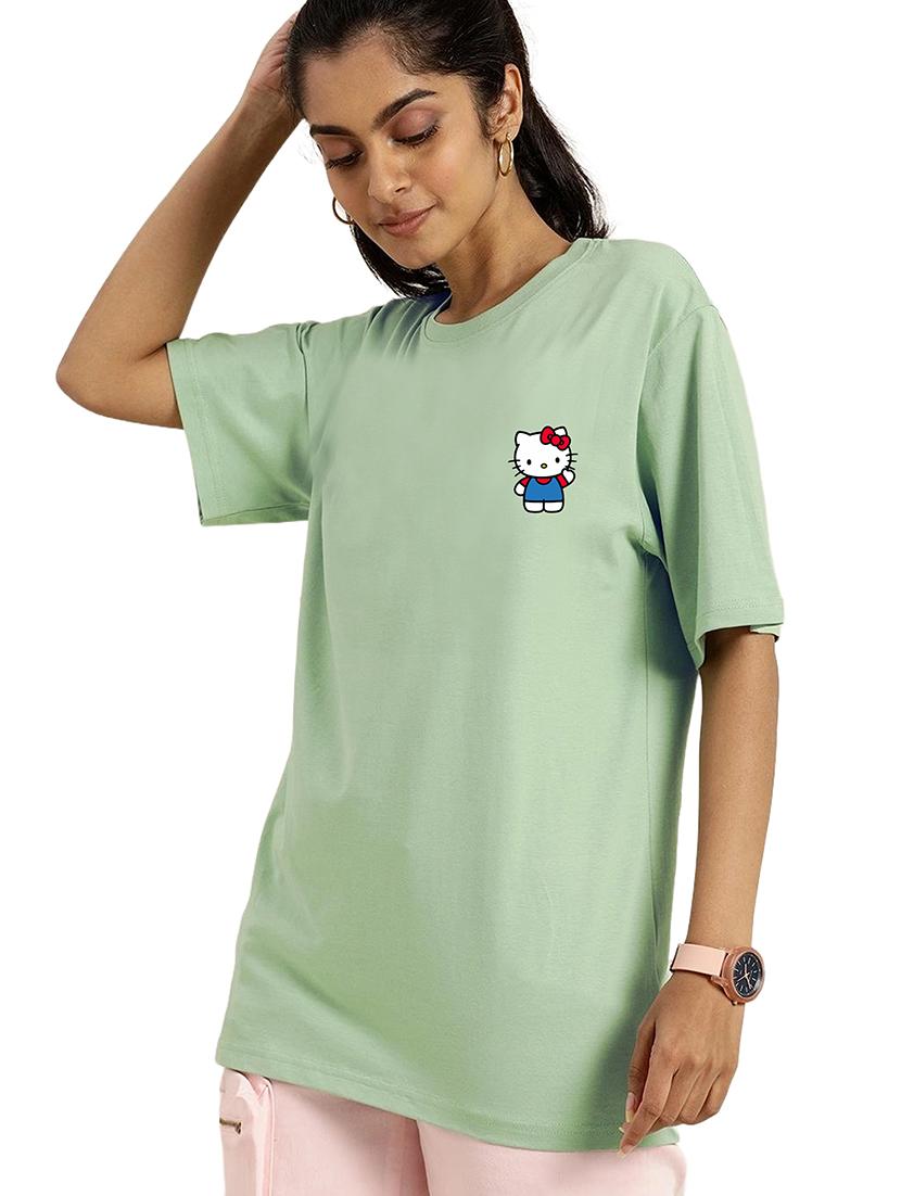 green cotton regular tshirt - 19985604 -  Zoom Image - 0