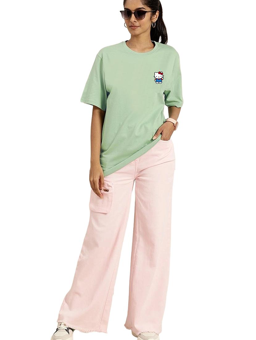 green cotton regular tshirt - 19985604 - Standard Image - 3