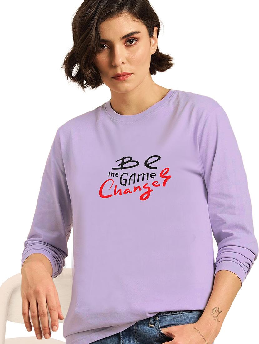 purple cotton regular tshirt - 19985613 - Zoom Image - 0