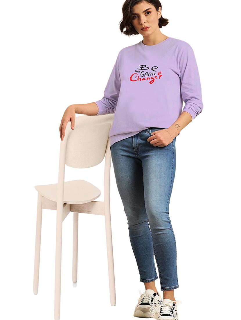 purple cotton regular tshirt - 19985613 - Standard Image - 3