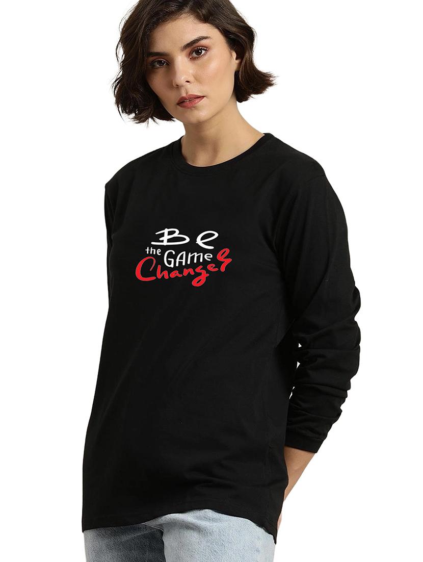 black cotton regular tshirt - 19985625 -  Zoom Image - 0