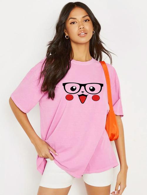 pink cotton regular tshirt - 19985732 - Standard Image - 0