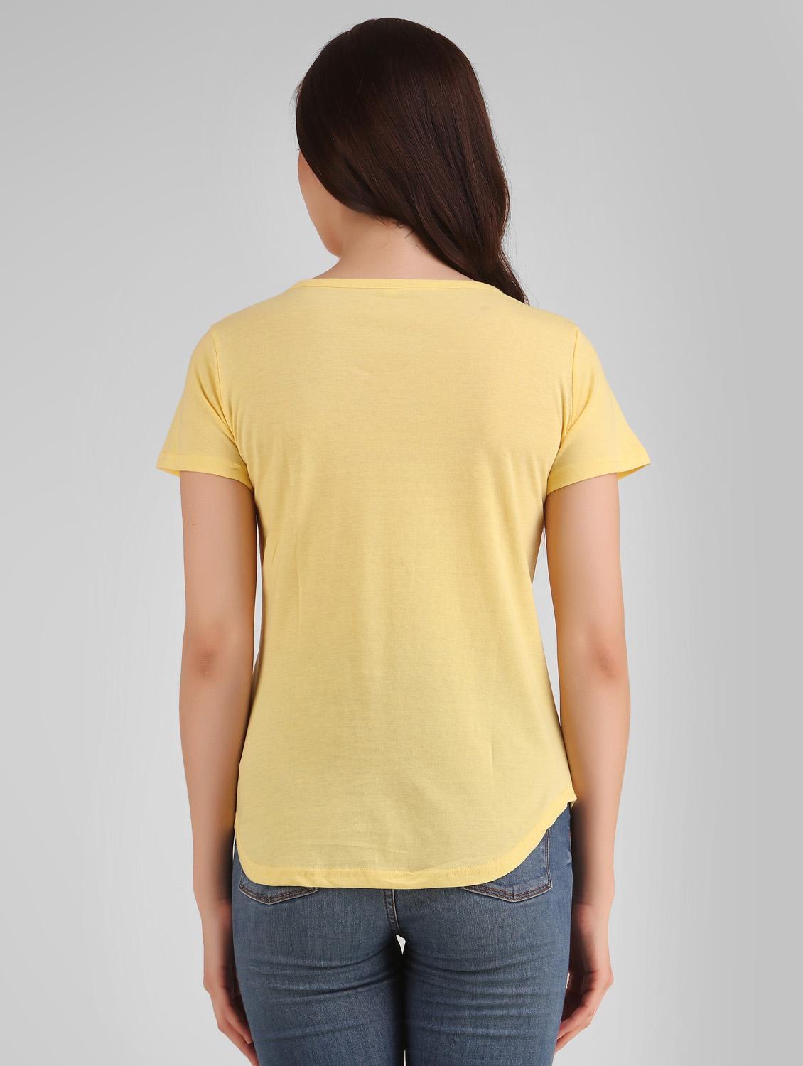 yellow cotton blend regular tshirt - 19985745 - Standard Image - 3