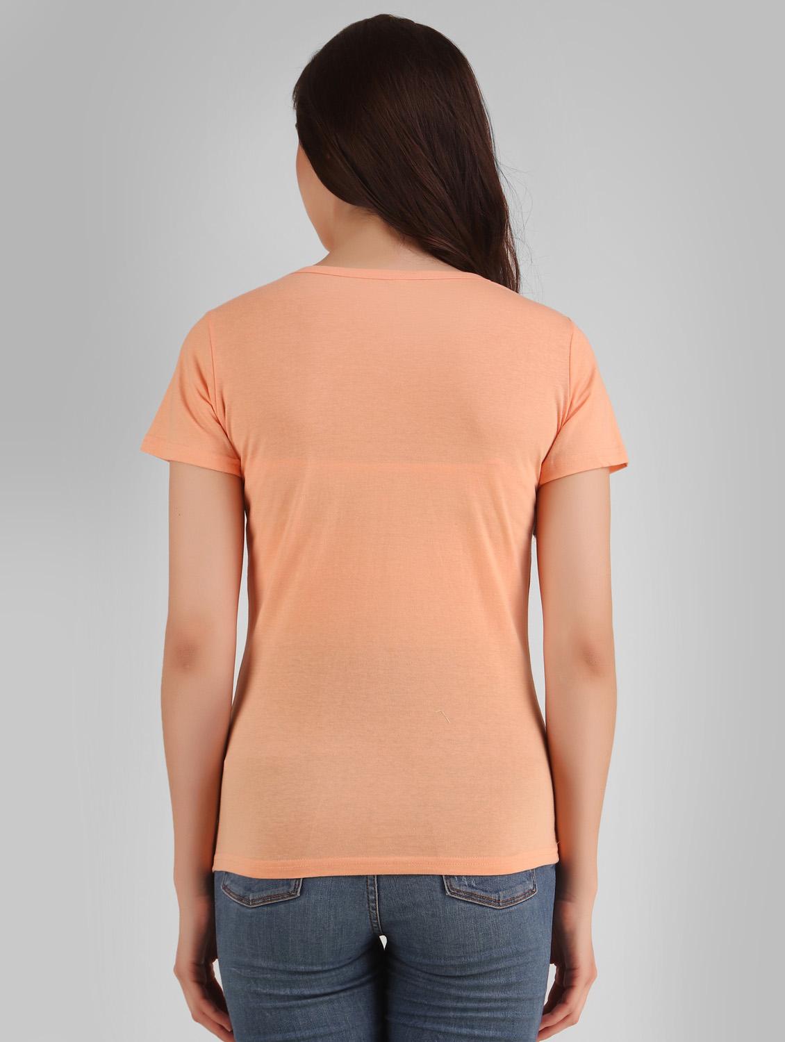 orange cotton blend regular tshirt - 19985747 - Standard Image - 3