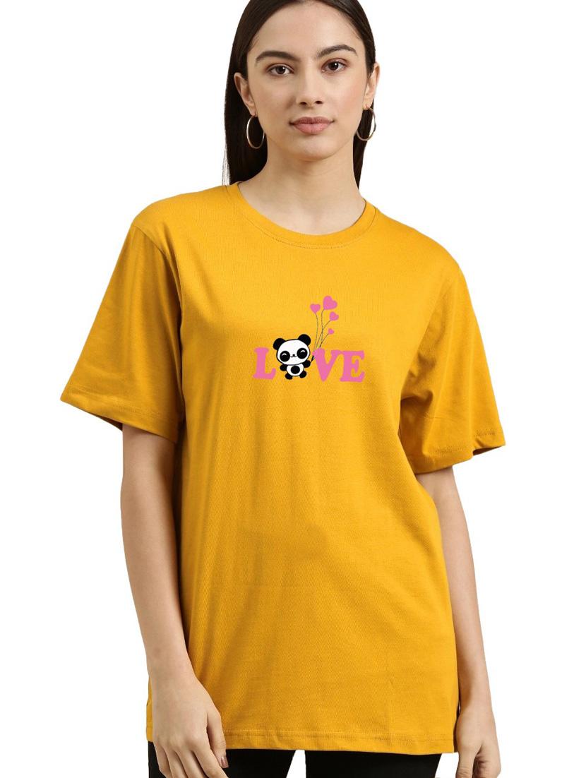 yellow cotton regular tshirt - 19985763 -  Zoom Image - 0