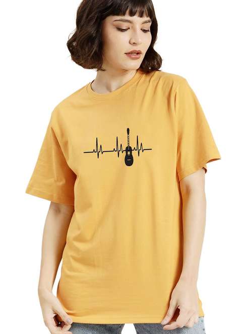 yellow cotton regular tshirt - 19985803 - Standard Image - 0