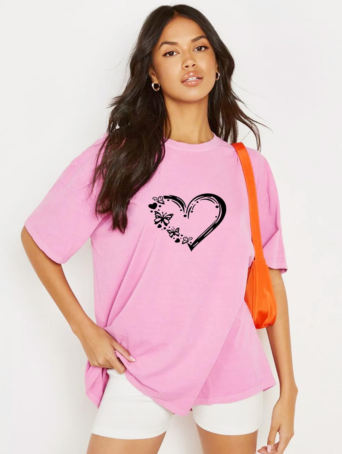 pink cotton regular tshirt - 19985822 - Zoom Image - 0