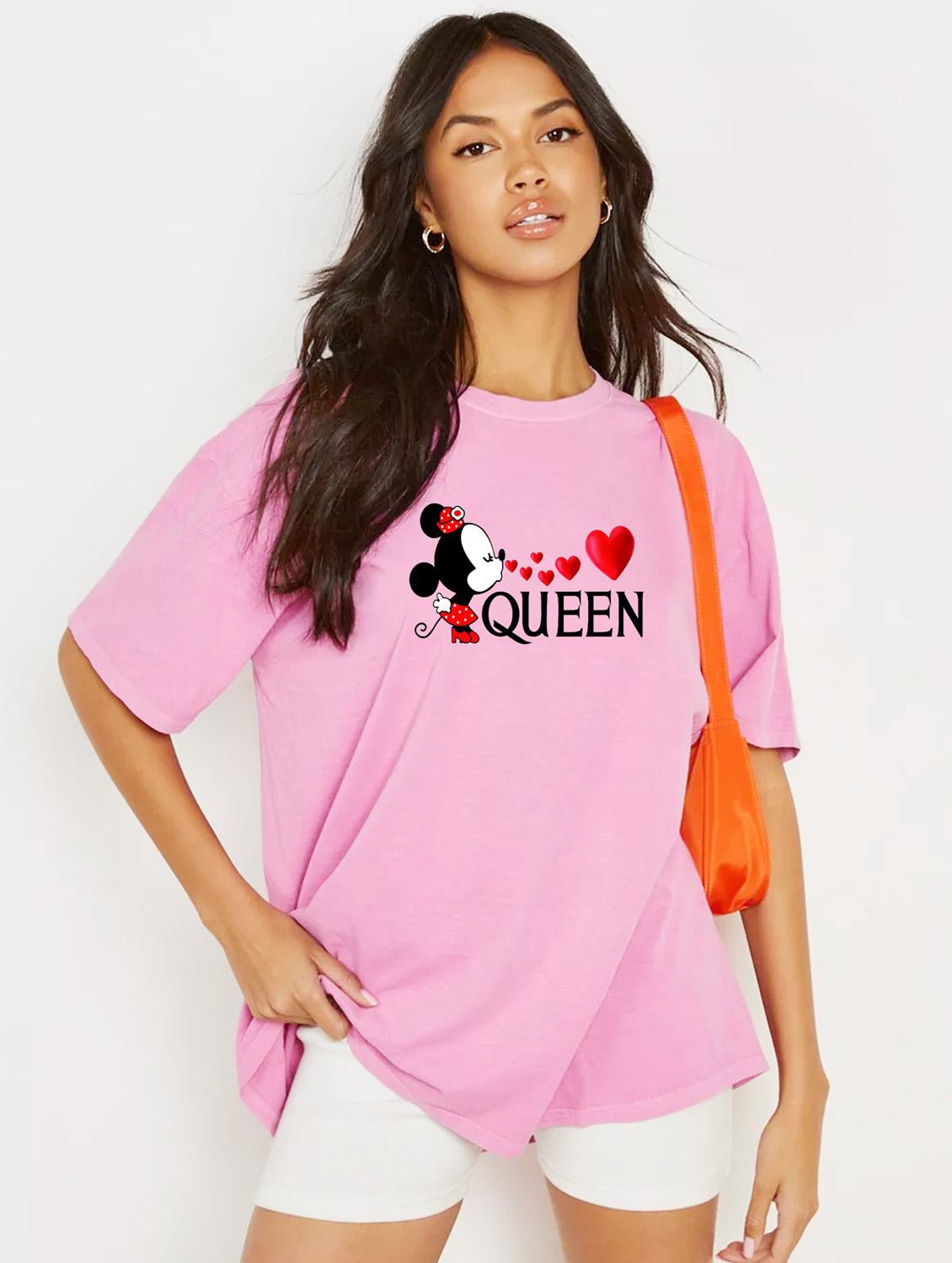 pink cotton regular tshirt - 19985825 - Zoom Image - 0