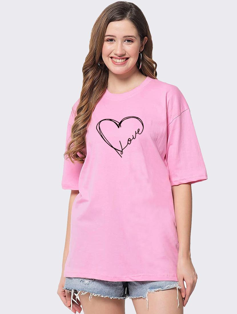 pink cotton regular tshirt - 19985840 - Zoom Image - 0