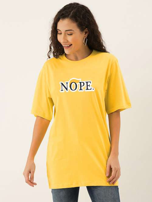 yellow cotton regular tshirt - 19985855 -  Standard Image - 0