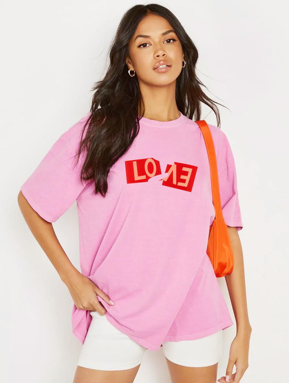 pink cotton regular tshirt - 19985878 - Zoom Image - 0