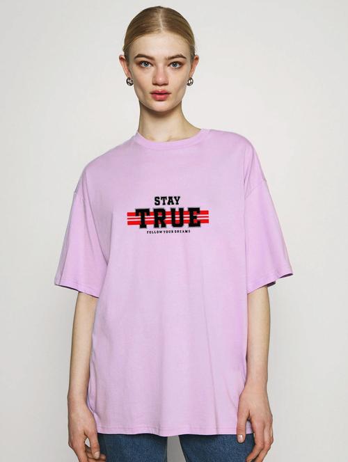 purple cotton regular tshirt - 19985894 - Standard Image - 0